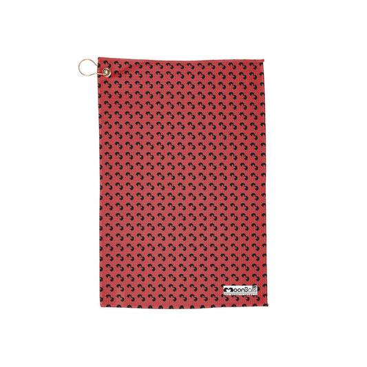 M's on Red Golf Towel